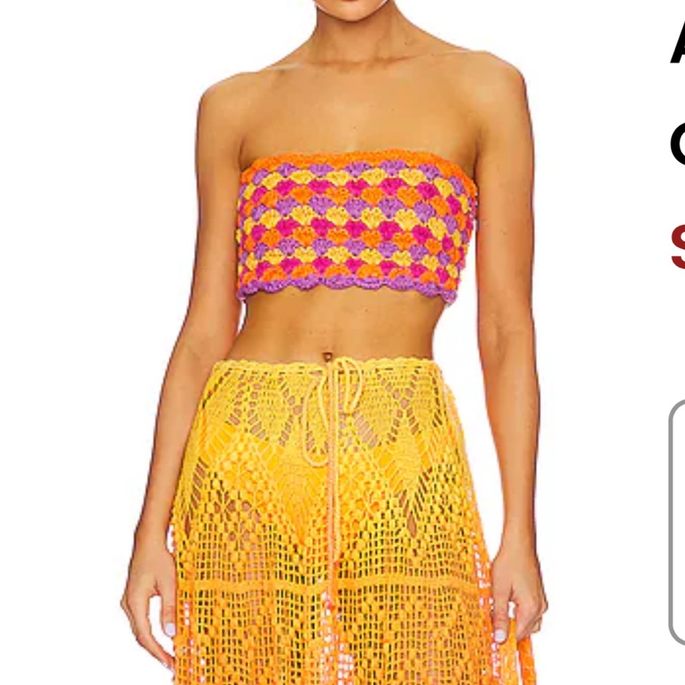 ALIX Pinho Orange and Yellow Swim Sarong